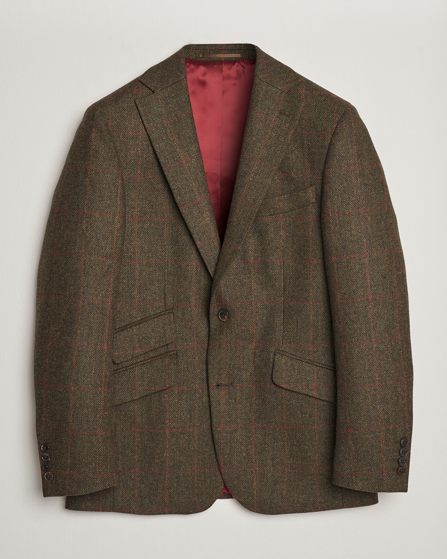 Mies | Pikkutakit | Walker Slater | Edward Lambswool Windowpane Blazer Green