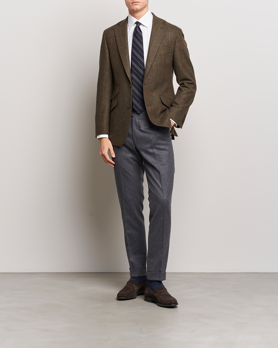Mies | Pikkutakit | Walker Slater | Edward Lambswool Windowpane Blazer Green