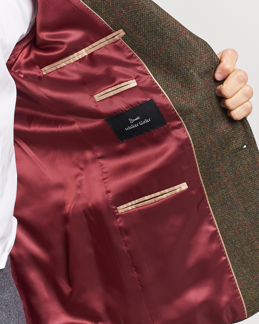 Mies | Pikkutakit | Walker Slater | Edward Lambswool Windowpane Blazer Green