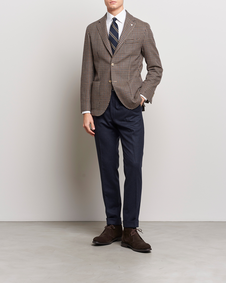 Mies | Pikkutakit | L.B.M. 1911 | Jack Regular Checked Wool Blazer Brown