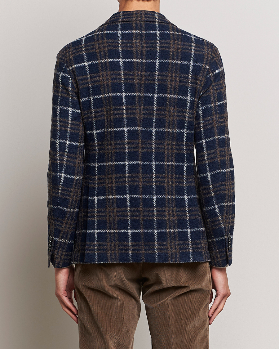 Mies | Pikkutakit | L.B.M. 1911 | Jack Checked Wool Jersey Blazer Navy