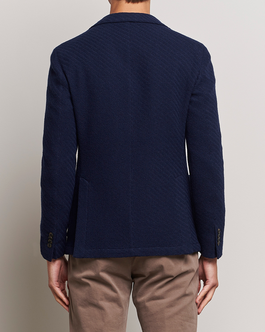 Mies | Pikkutakit | L.B.M. 1911 | Knitted Punto Wool Structure Blazer Navy