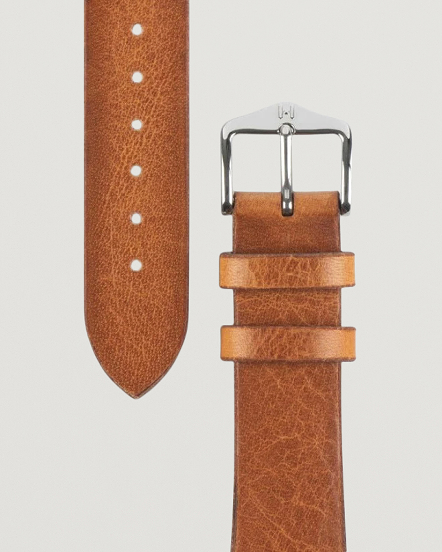Mies |  | HIRSCH | Bagnore Vintage Leather Watch Strap Golden Brown