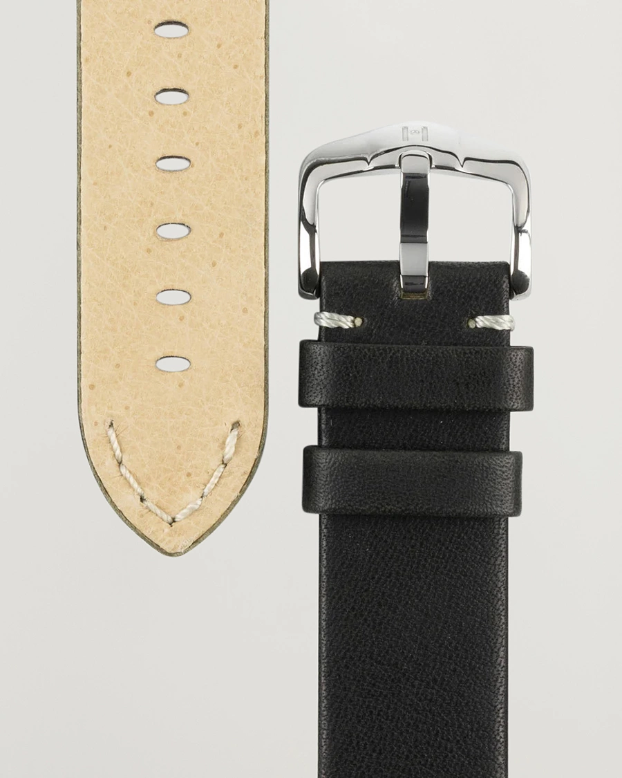 Mies |  | HIRSCH | Ranger Retro Leather Watch Strap Black
