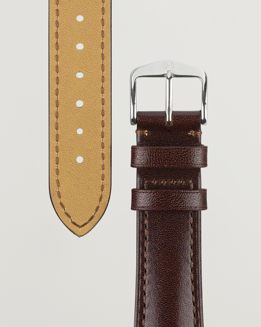 Mies | Kellonrannekkeet | HIRSCH | Siena Tuscan Leather Watch Strap Brown