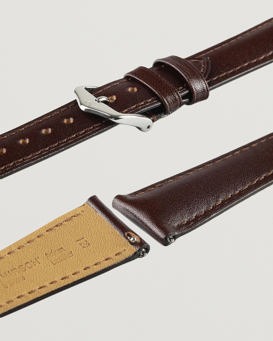 Mies | Kellonrannekkeet | HIRSCH | Siena Tuscan Leather Watch Strap Brown