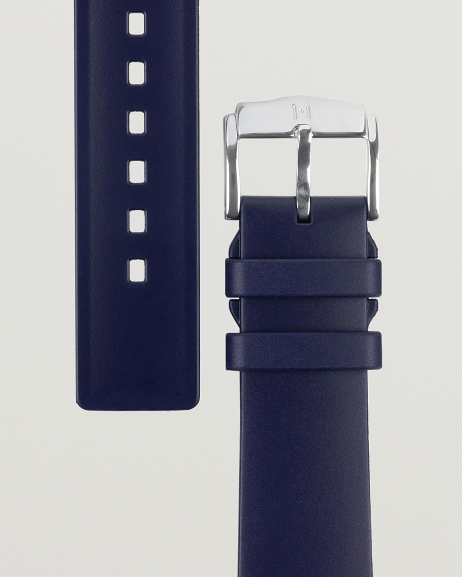 Mies |  | HIRSCH | Pure Natural Rubber Watch Strap Blue