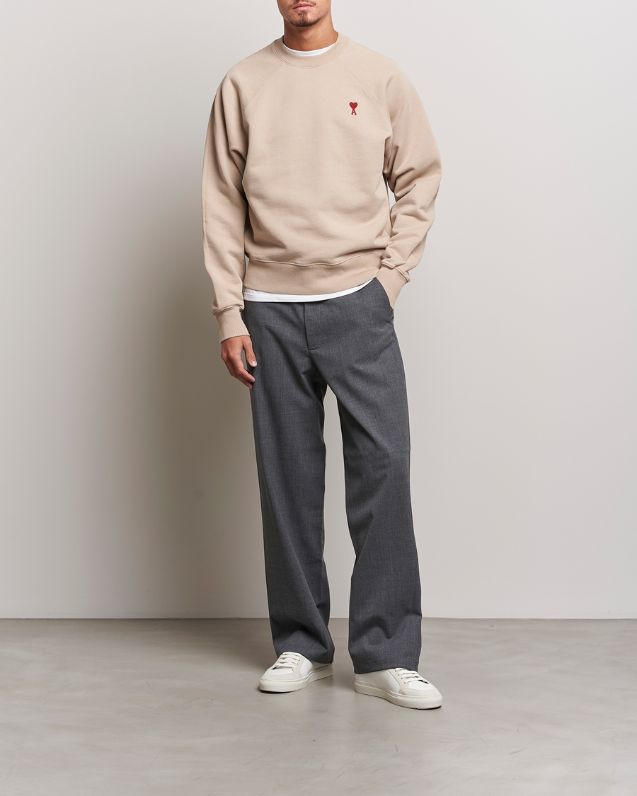 Mies | Puserot | AMI | Heart Logo Sweatshirt Beige
