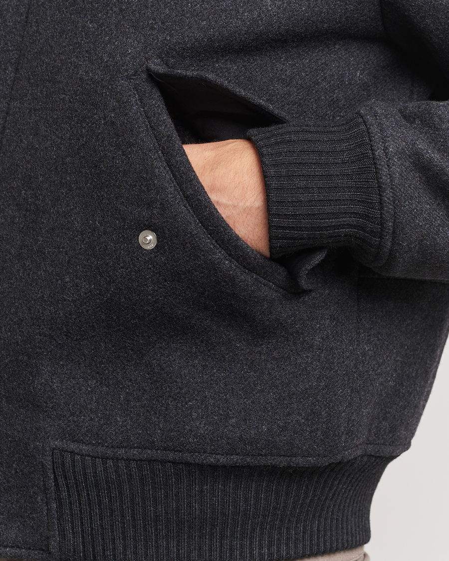 Mies | Takit | AMI | Shearling Bomber Jacket Heather Grey