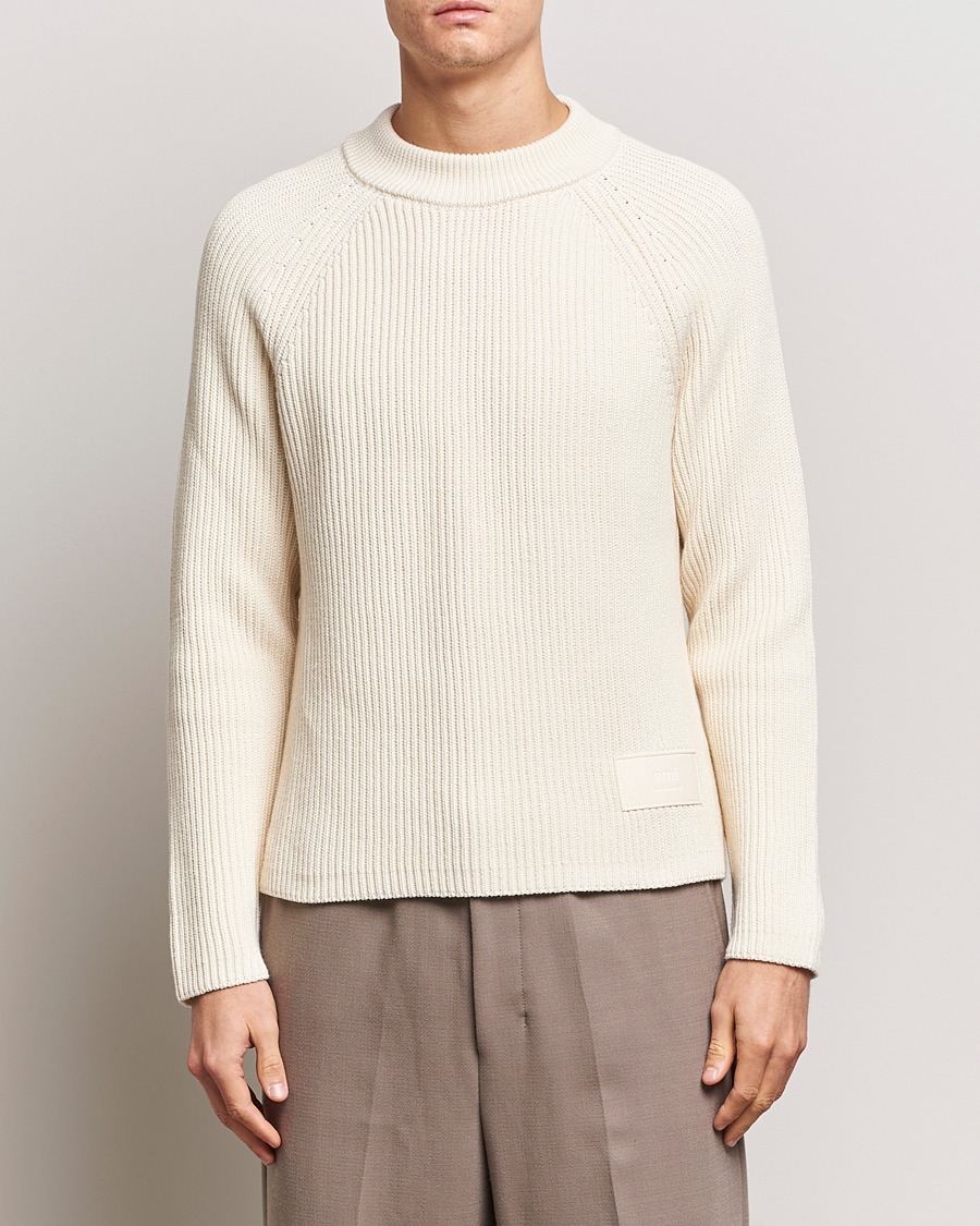 Mies | Puserot | AMI | Heavy Knitted Crew Neck Ivory