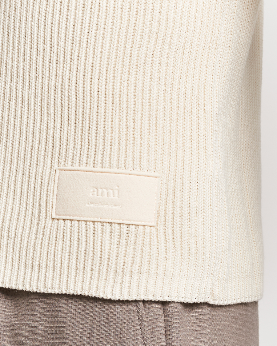 Mies | Puserot | AMI | Heavy Knitted Crew Neck Ivory
