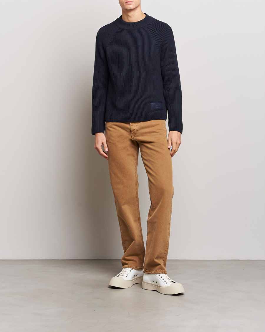 Mies | Puserot | AMI | Heavy Knitted Crew Neck Night Blue
