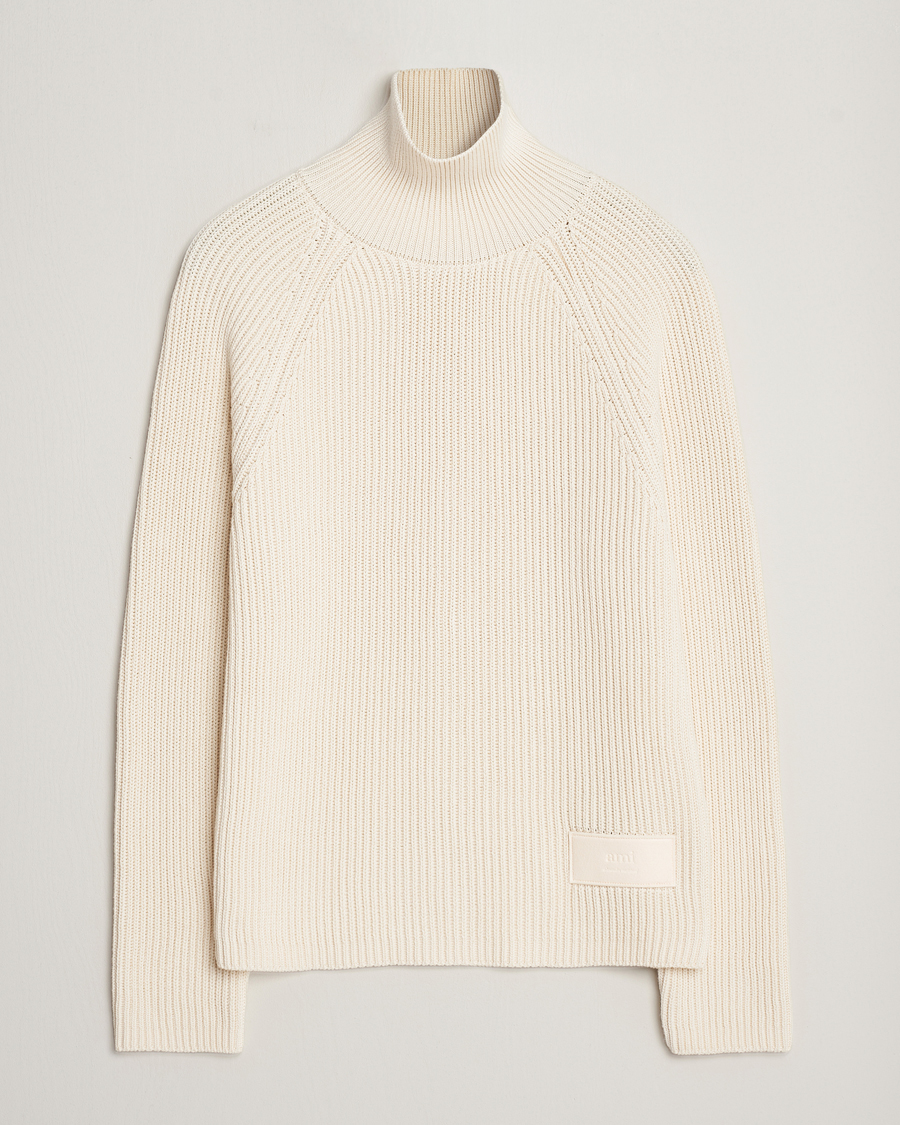Mies | Poolot | AMI | Heavy Knitted Turtleneck Ivory
