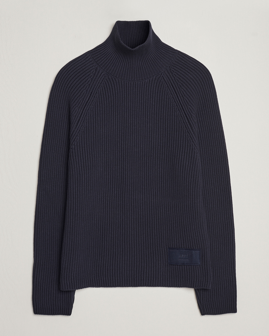 Mies |  | AMI | Heavy Knitted Turtleneck Night Blue
