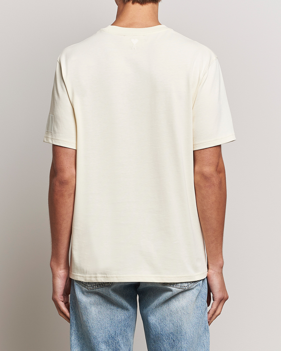 Mies | T-paidat | AMI | Fade Out Crew Neck T-Shirt Ivory