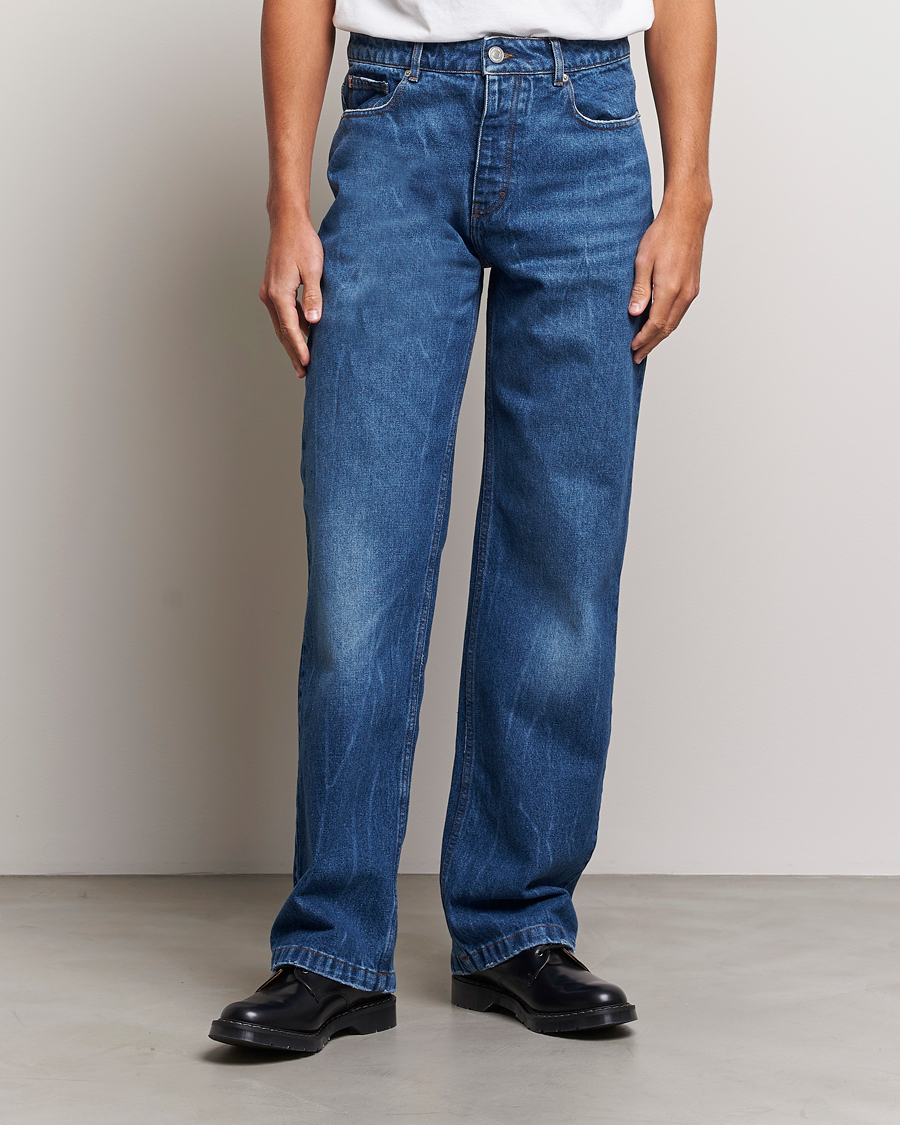 Mies | AMI | AMI | Straight Fit Jeans Used Blue