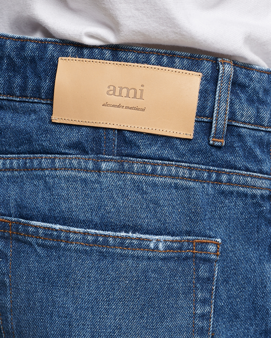 Mies | Farkut | AMI | Straight Fit Jeans Used Blue