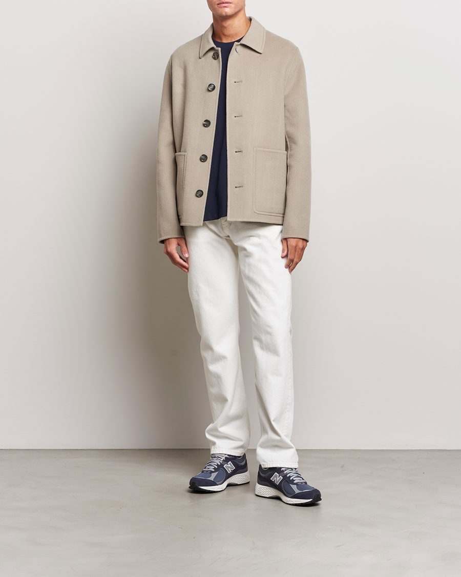 Mies | Takit | AMI | Wool/Cashmere Short Coat Argile Beige
