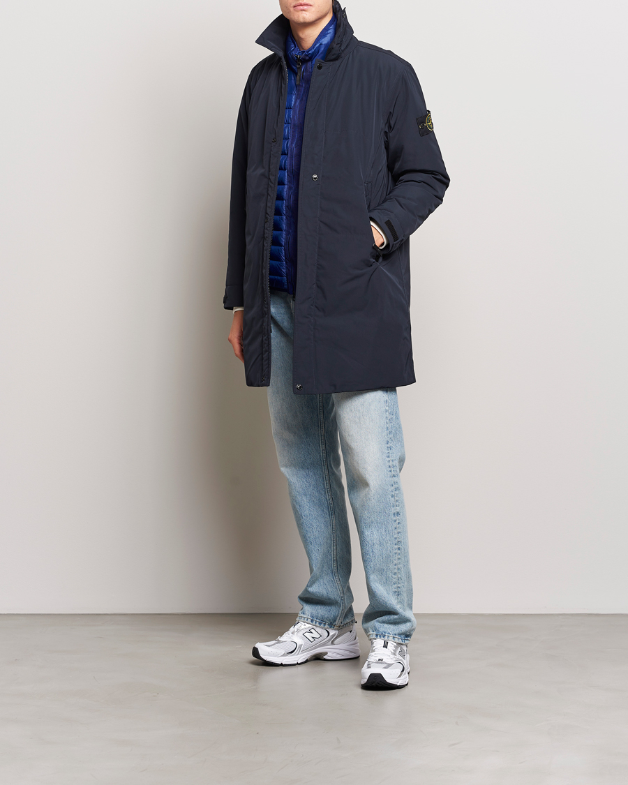 Mies | Takit | Stone Island | Micro Twill Coat Navy Blue