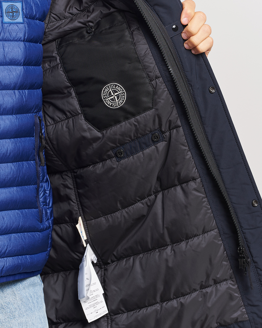 Mies | Takit | Stone Island | Micro Twill Coat Navy Blue