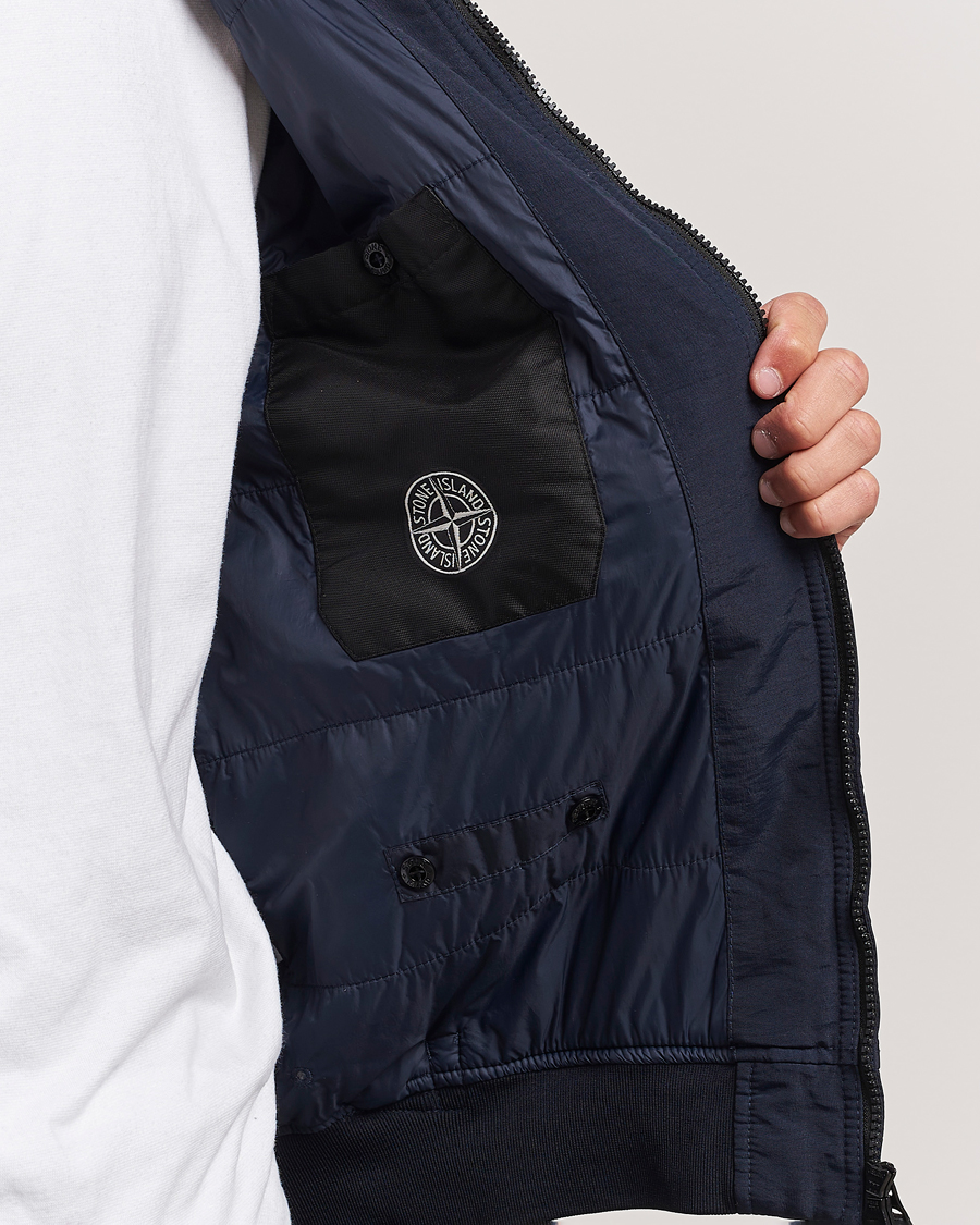 Mies | Takit | Stone Island | Garment Dyed Recycled Nylon Jacket Navy Blue