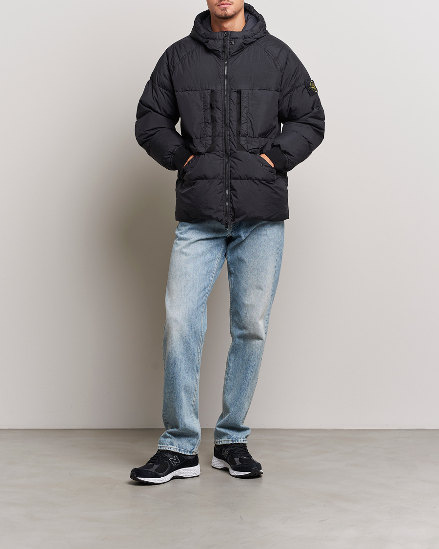 Mies | Takit | Stone Island | Garment Dyed Recycled Nylon Down Jacket Black