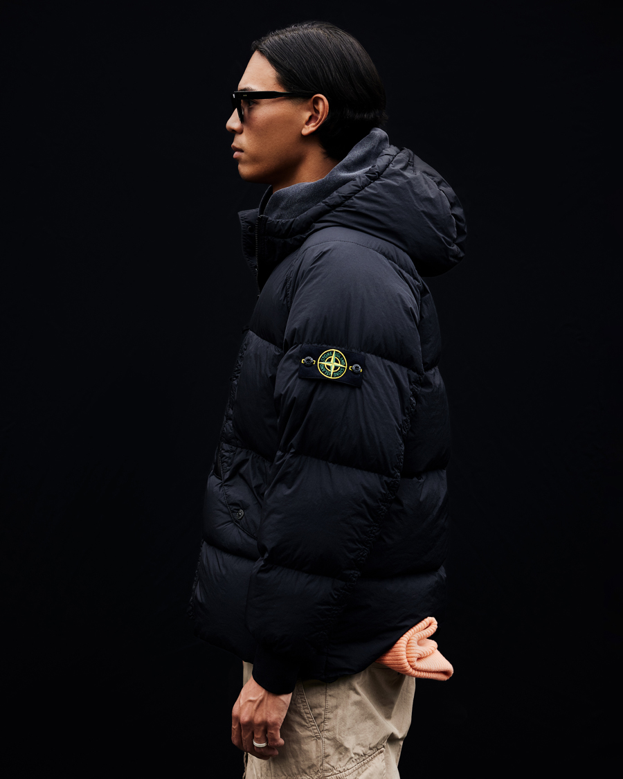 Mies | Takit | Stone Island | Garment Dyed Recycled Nylon Down Jacket Black