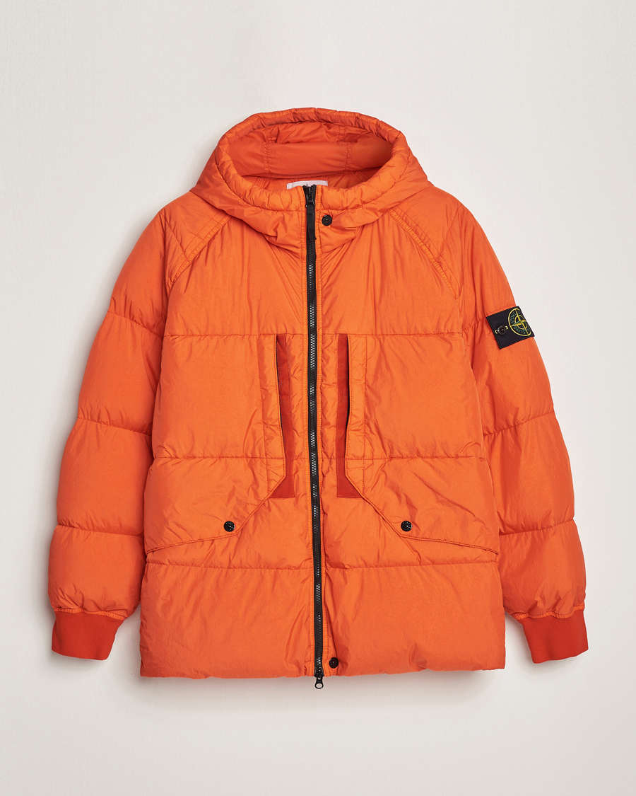 Mies | Takit | Stone Island | Garment Dyed Recycled Nylon Down Jacket Orange Red