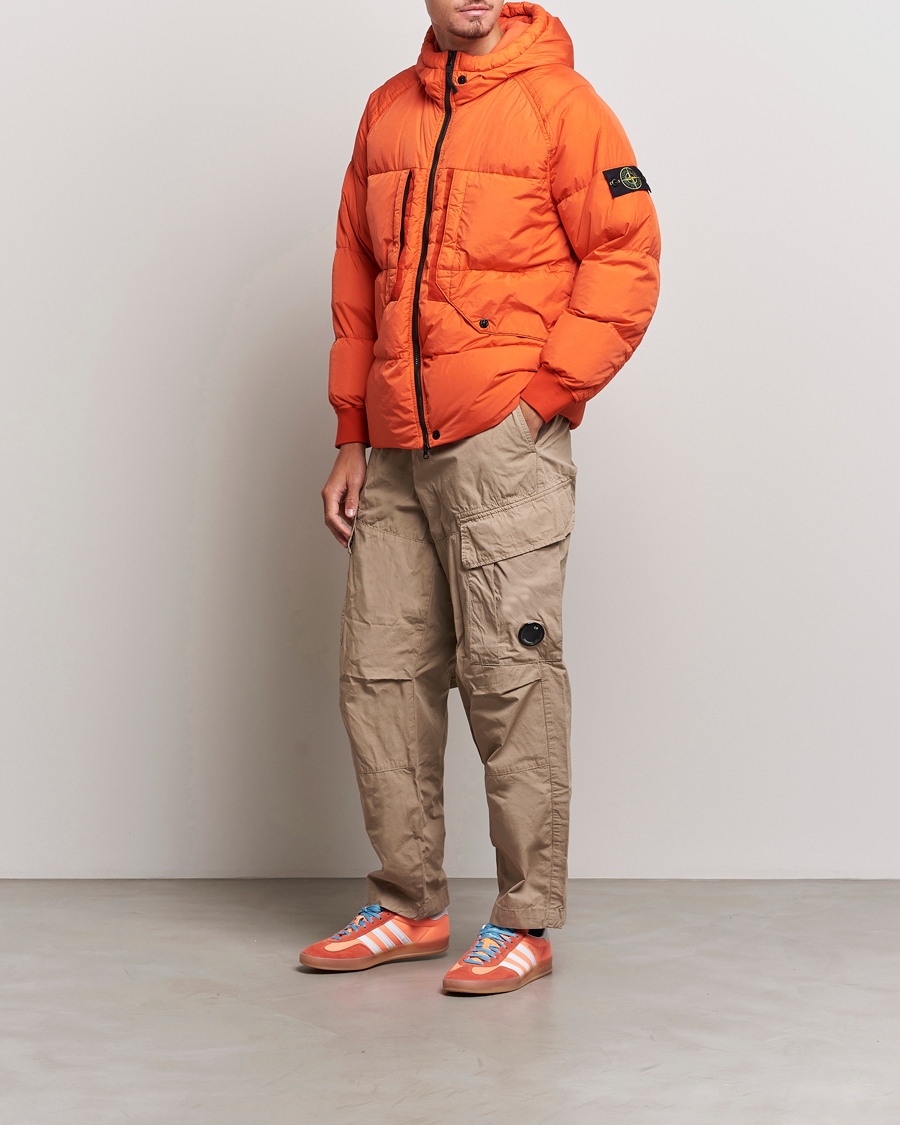 Mies | Takit | Stone Island | Garment Dyed Recycled Nylon Down Jacket Orange Red