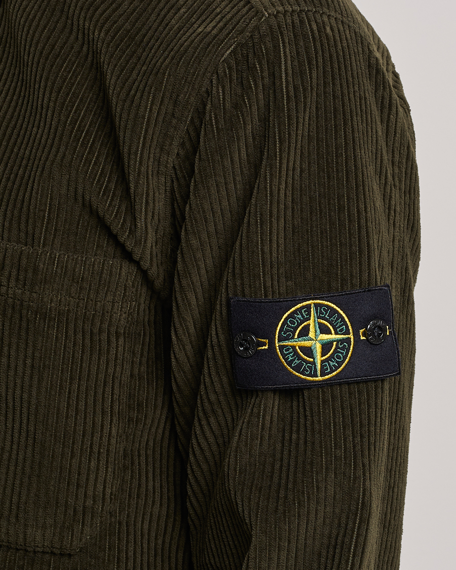 Mies | Kauluspaidat | Stone Island | Garment Dyed Corduroy Overshirt Olive