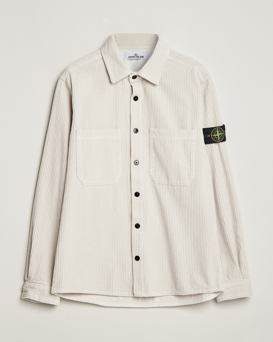 Mies | Kauluspaidat | Stone Island | Garment Dyed Corduroy Overshirt Plaster