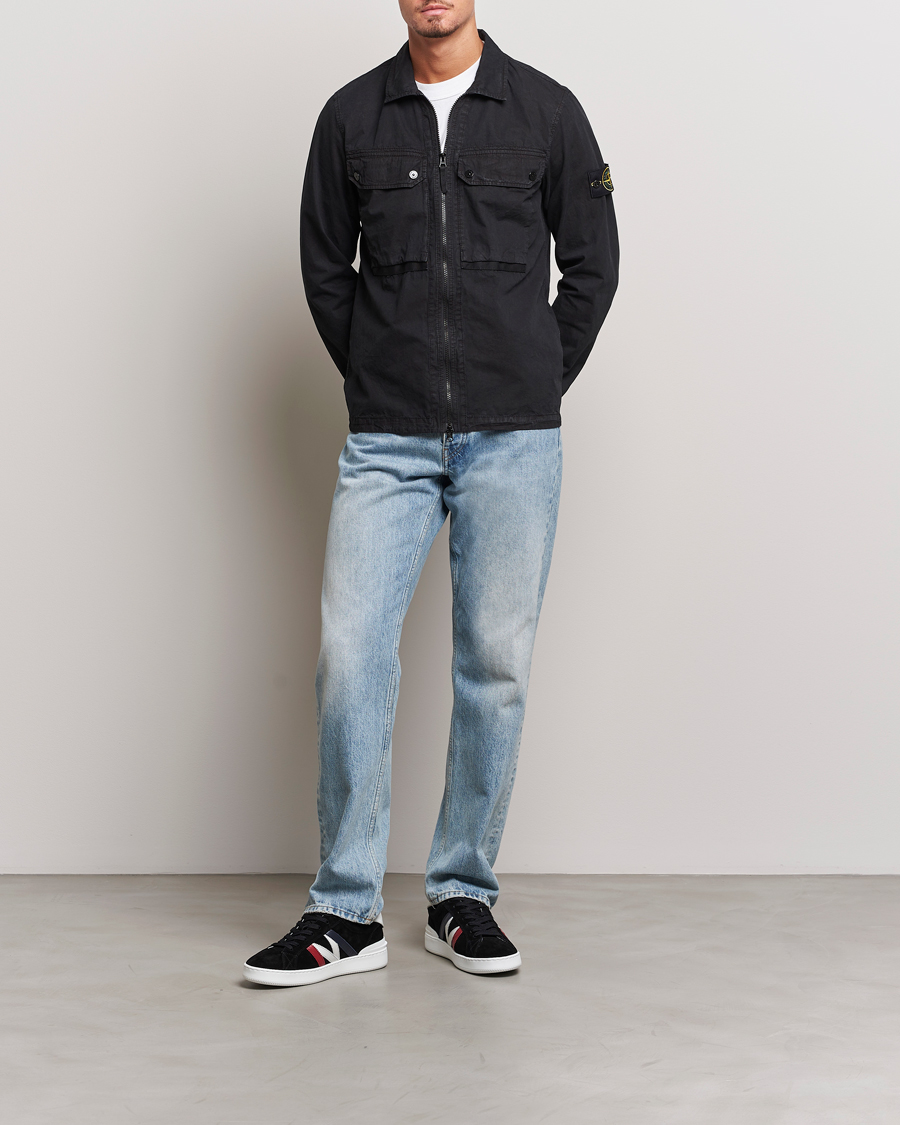 Mies | Kauluspaidat | Stone Island | Garment Dyed Cotton Overshirt Black