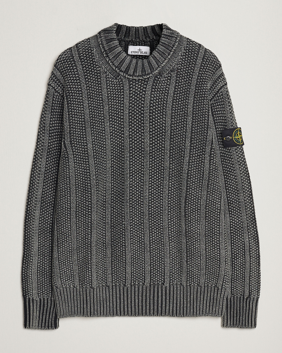 Mies |  | Stone Island | Knitted Wool Crewneck Black