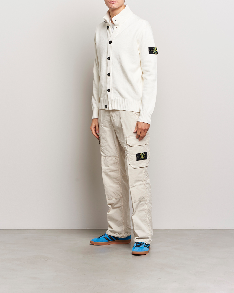 Mies | Puserot | Stone Island | Winter Cotton Cardigan Natural