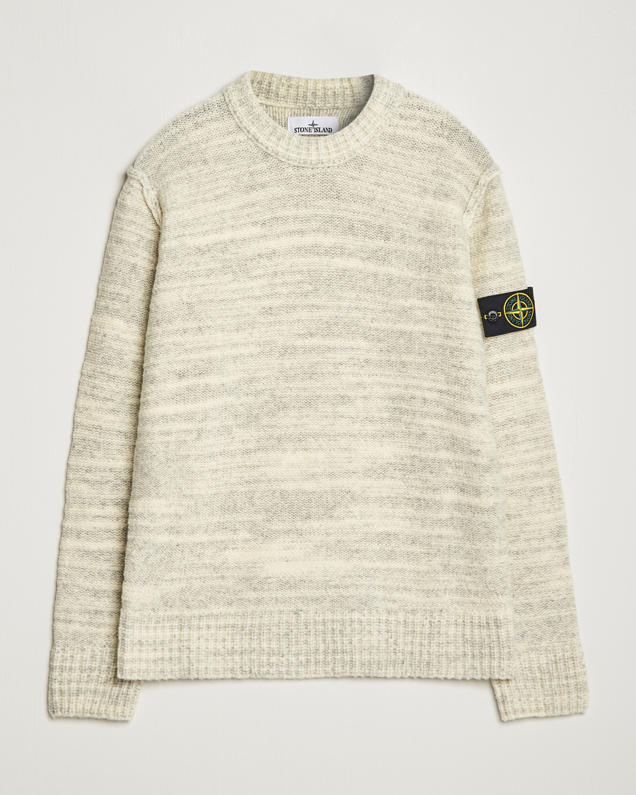 Mies | Puserot | Stone Island | Knitted Wool/Nylon Sweater Plaster