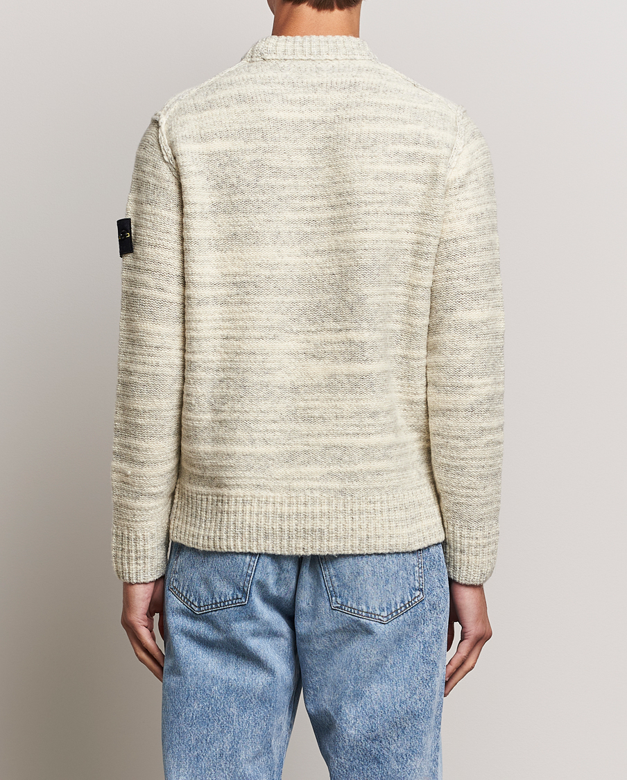 Mies | Puserot | Stone Island | Knitted Wool/Nylon Sweater Plaster