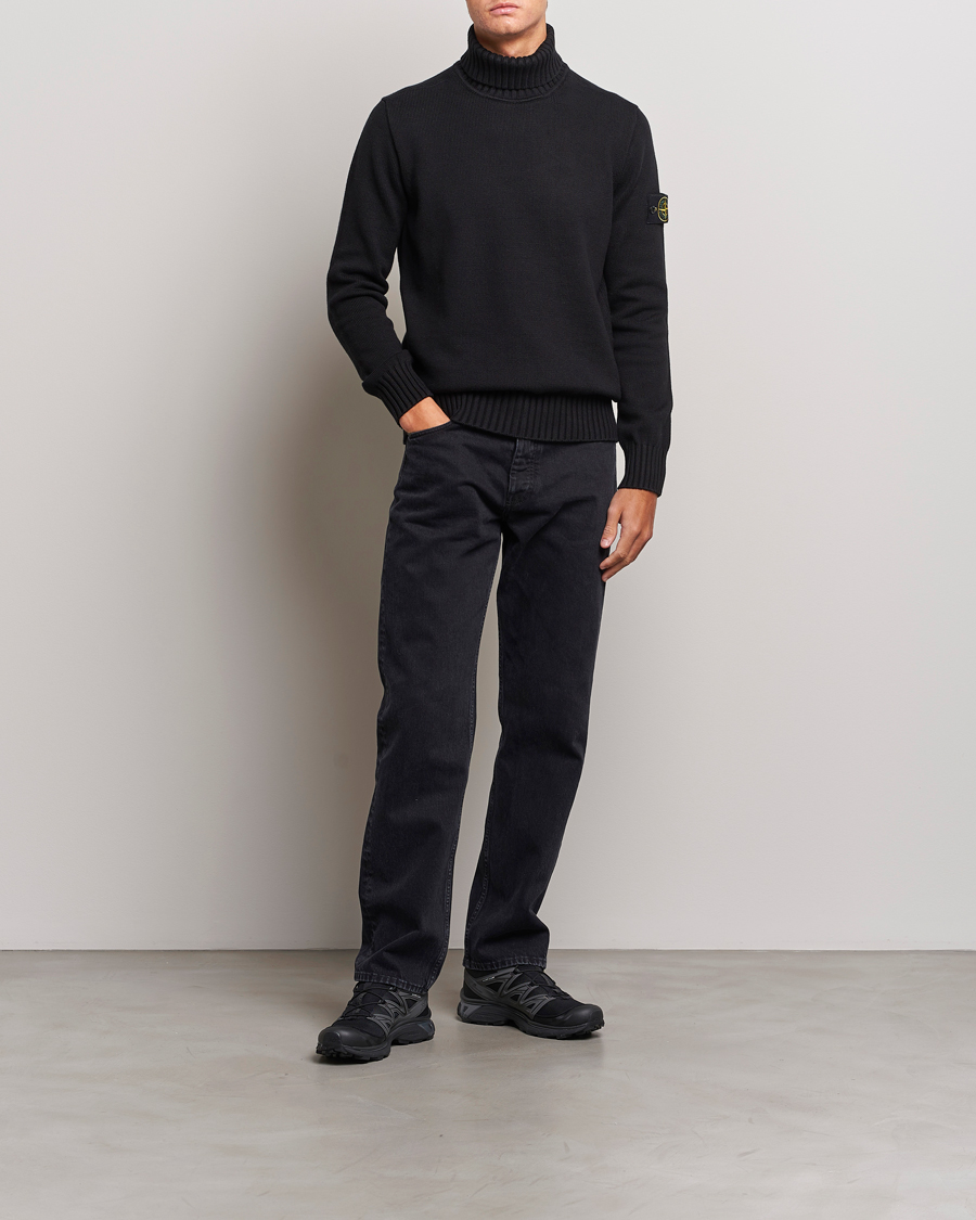 Mies | Puserot | Stone Island | Winter Cotton Polo Black