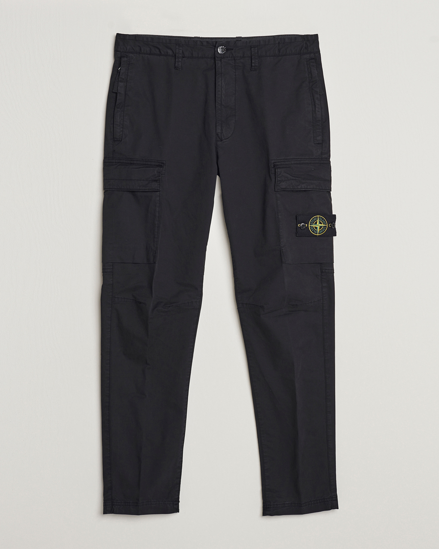 Mies | Housut | Stone Island | Stretch Cotton Gabardine Trousers Black