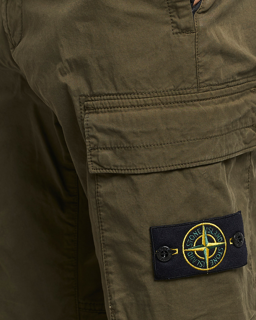 Mies | Housut | Stone Island | Stretch Cotton Gabardine Trousers Olive