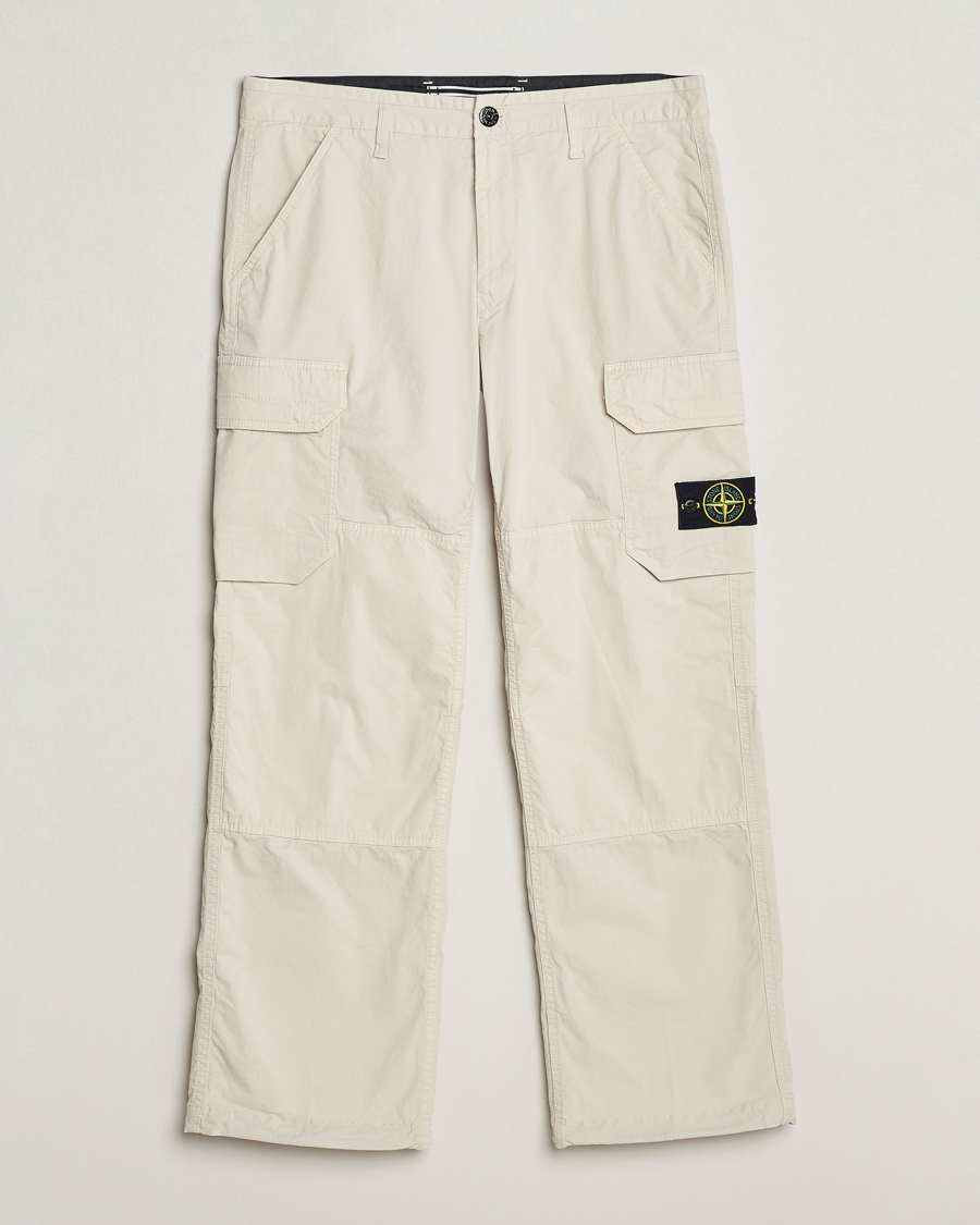 Mies | Housut | Stone Island | Stretch Cotton Gabardine Cargo Pants Plaster