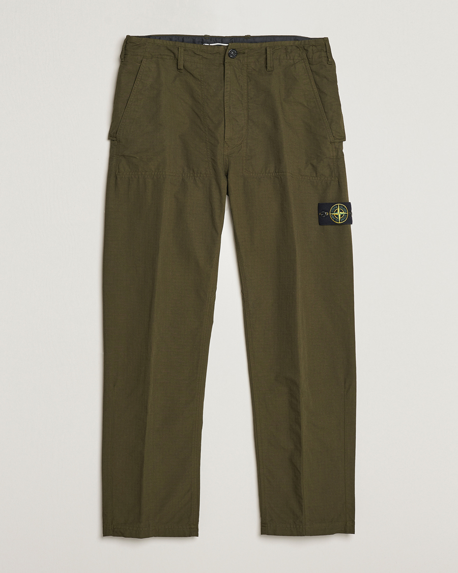 Mies |  | Stone Island | Garment Dyed Ripstop Trousers Olive