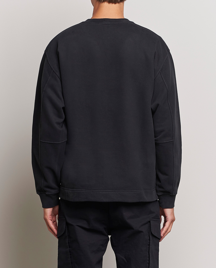 Mies | Puserot | Stone Island | Garment Dyed Fleece Logo Sweatshirt Black