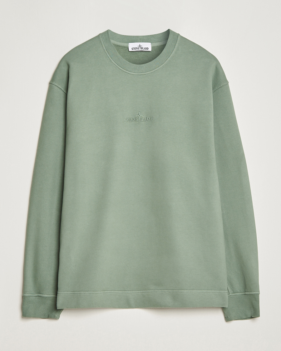 Mies |  | Stone Island | Garment Dyed Fleece Logo Sweatshirt Sage