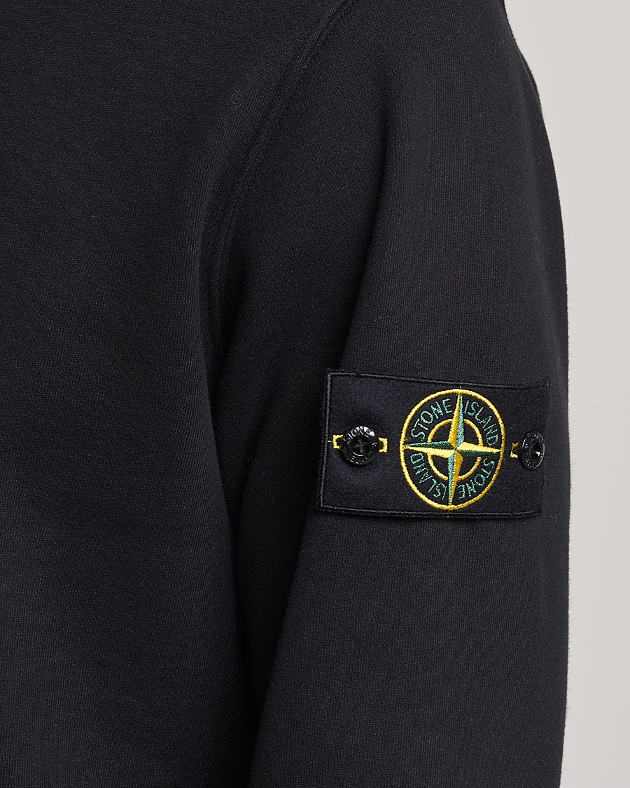 Mies | Puserot | Stone Island | Garment Dyed Fleece Half Zip Black