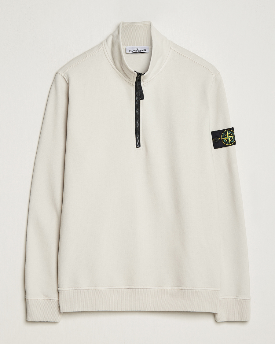 Mies | Puserot | Stone Island | Garment Dyed Fleece Half Zip Plaster