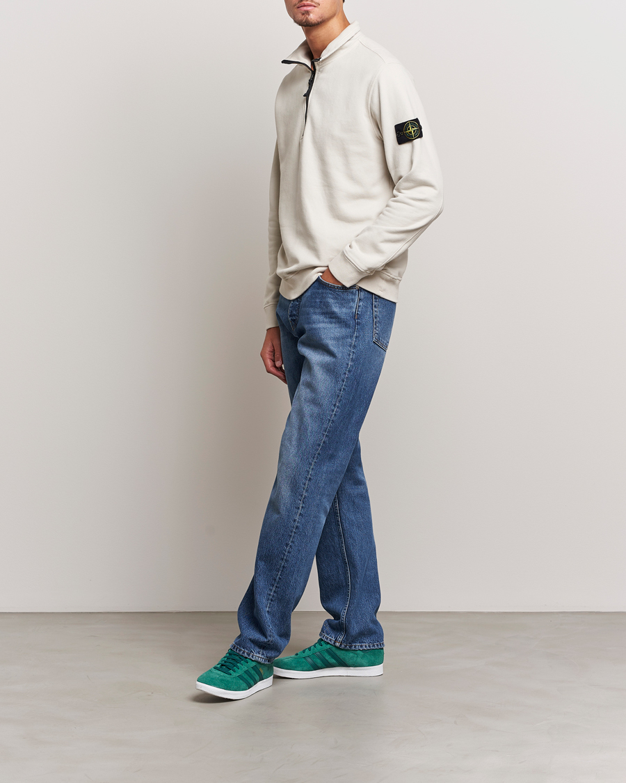 Mies | Puserot | Stone Island | Garment Dyed Fleece Half Zip Plaster