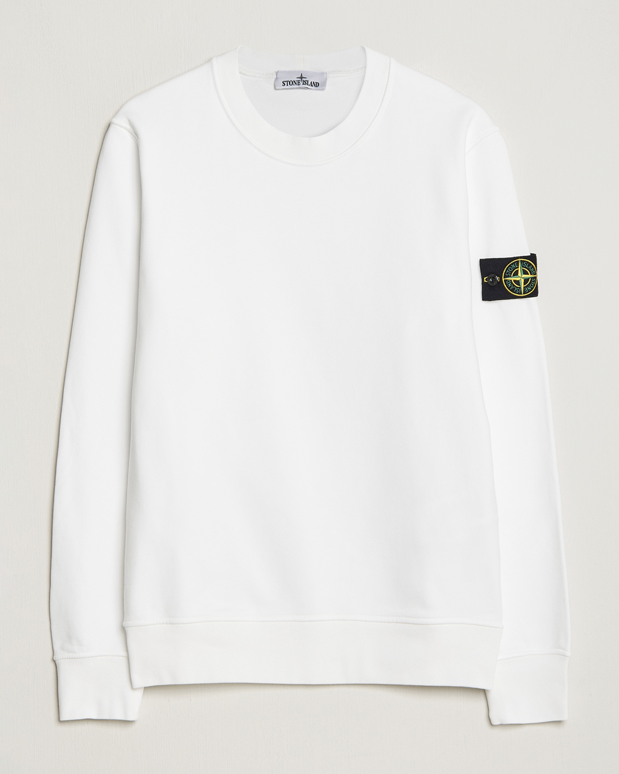Mies | Puserot | Stone Island | Garment Dyed Fleece Sweatshirt White