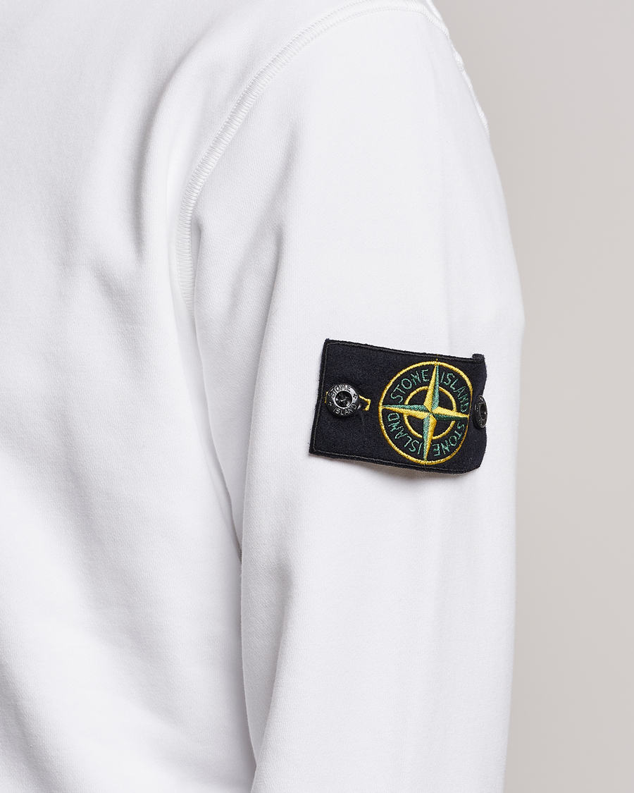 Mies | Puserot | Stone Island | Garment Dyed Fleece Sweatshirt White