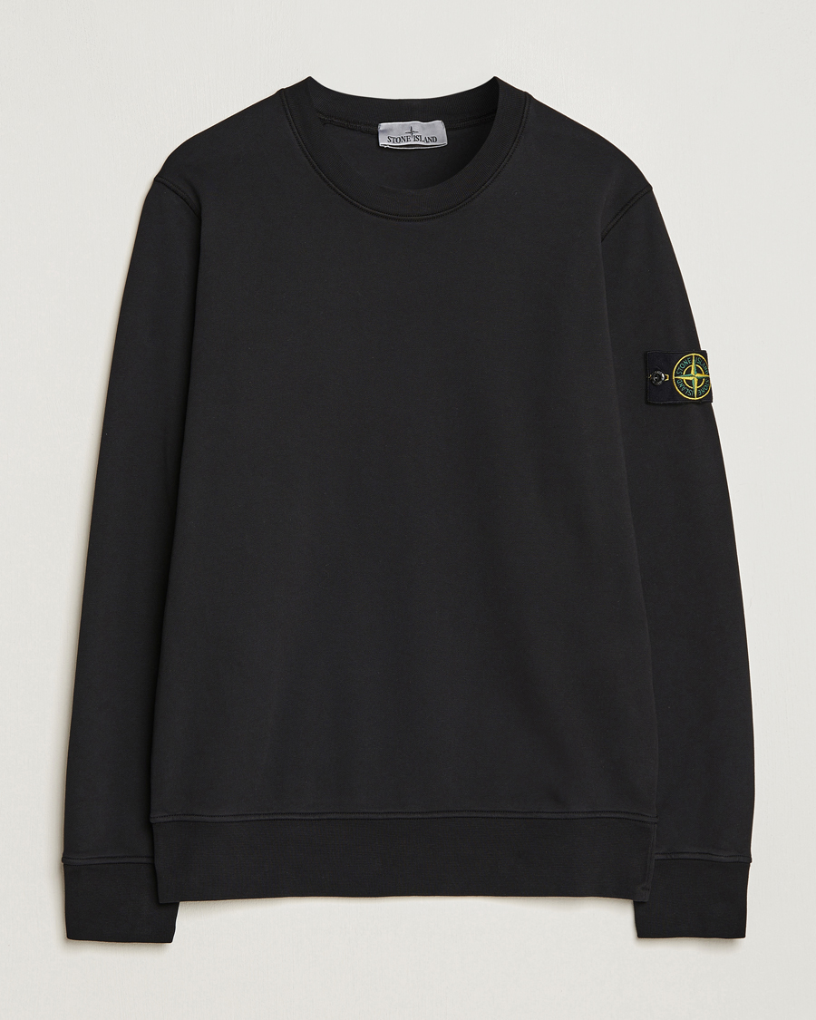Mies | Puserot | Stone Island | Garment Dyed Fleece Sweatshirt Black