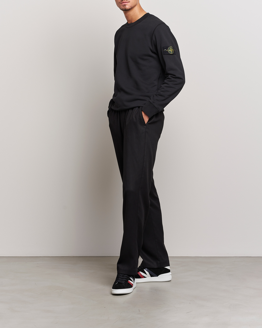 Mies | Puserot | Stone Island | Garment Dyed Fleece Sweatshirt Black